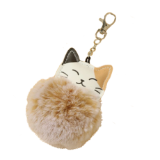 Keychain - Cat Pom Pom Dual Color