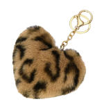 Keychain - Leopard Heart Plush